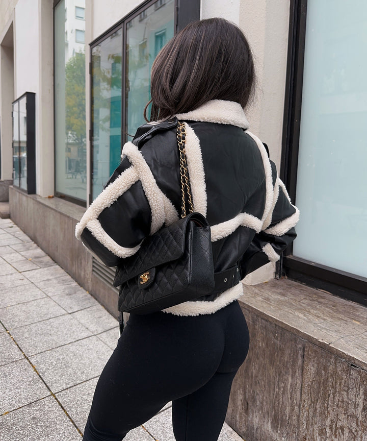 Stilla | Daria Med Sort Plys Fur