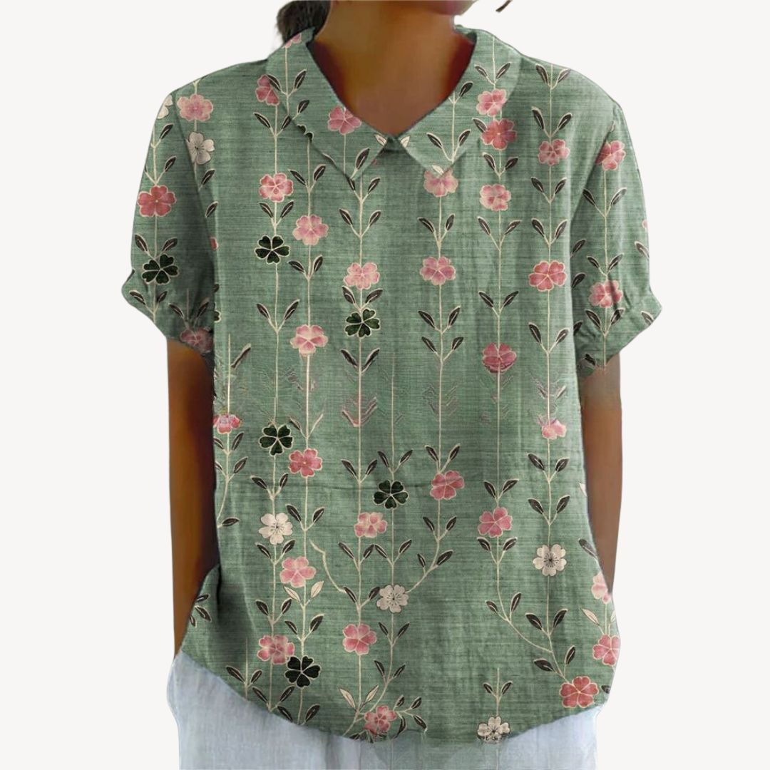 Stilla | Blomstret Print Knappen up Skjorte Kvinder