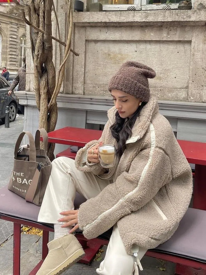 Stilla | Fuzzy plysjcoat