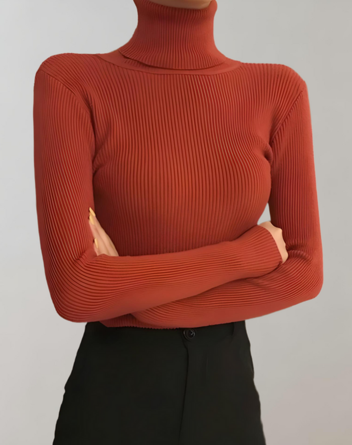 Stilla | Elegant og Behagelig Rullekravepullover med Subtilt Ribdesign