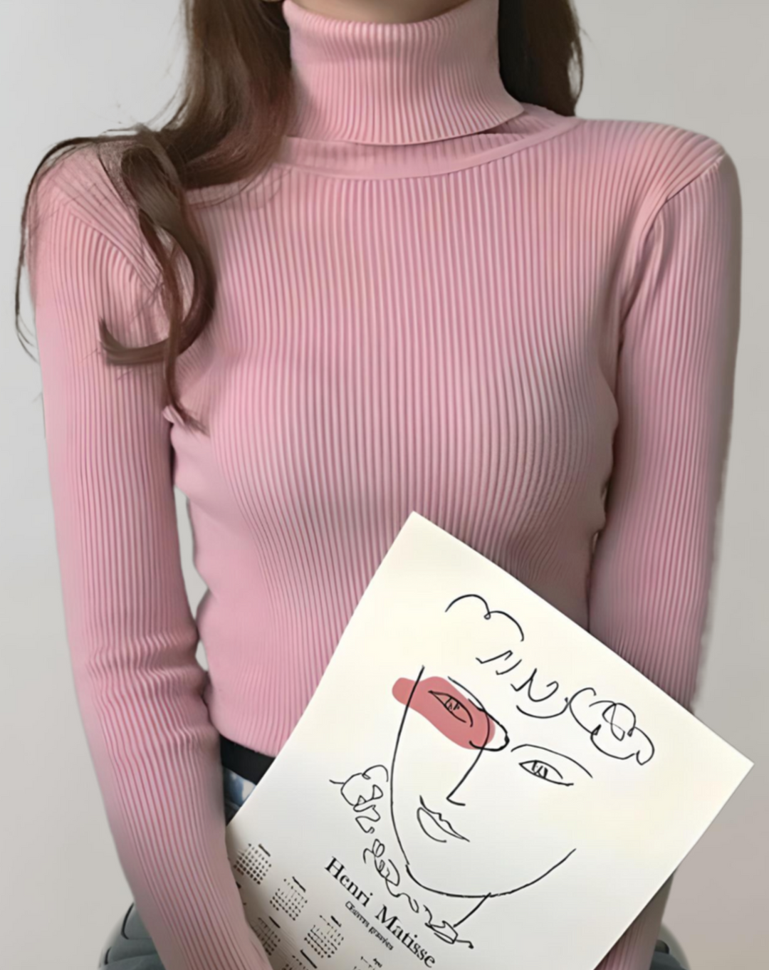 Stilla | Elegant og Behagelig Rullekravepullover med Subtilt Ribdesign