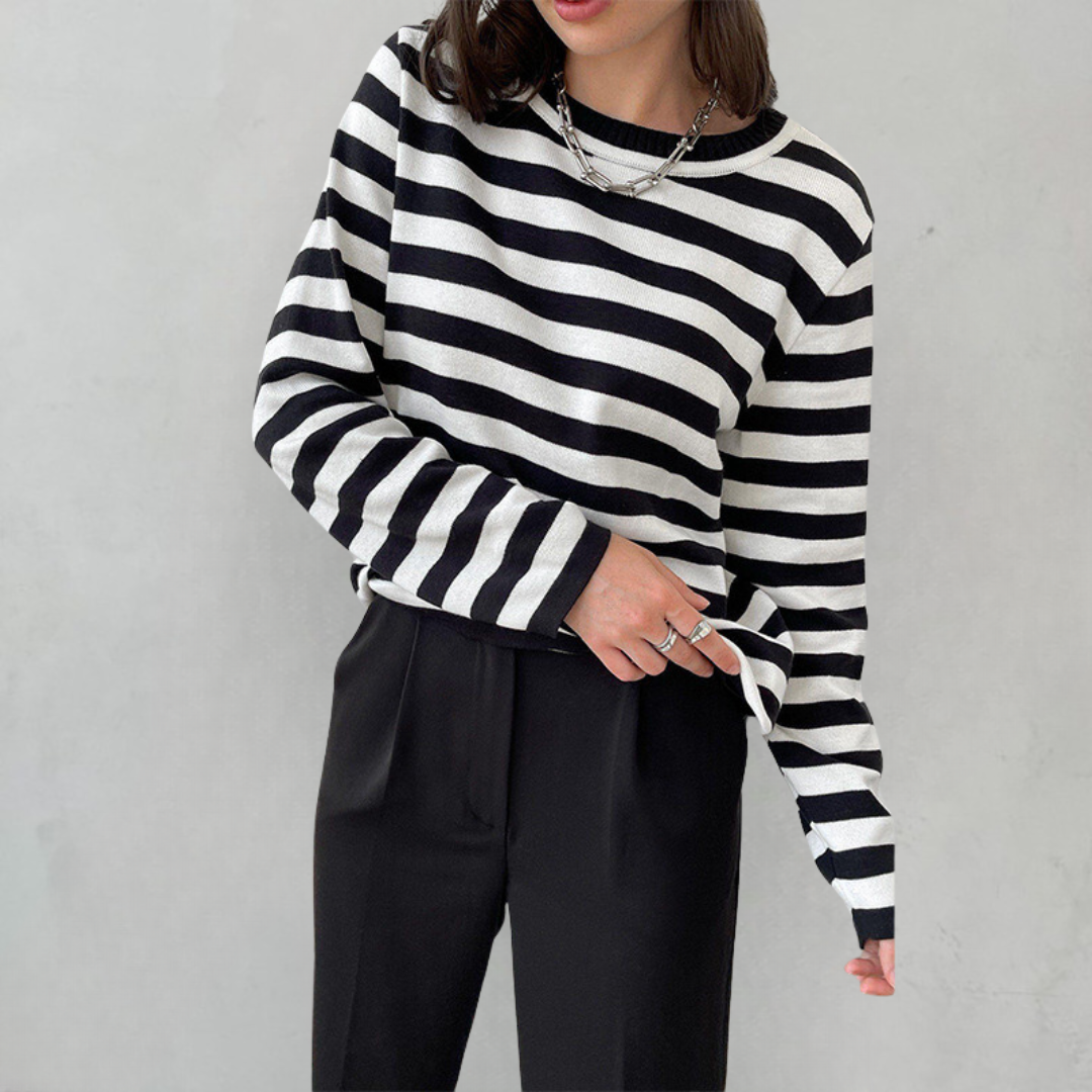 Stilla | Elegant Stribet Dame Top