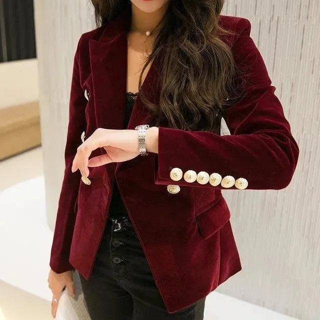 Stilla | Douceur Velvet Blazer Dame - Casual - Ensfarvet