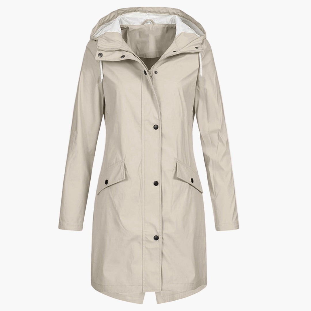 Stilla | Regnfrakke Vindafvisende Vandtæt - Stilfuld Overgangsjakke til Hverdag Og Udendørs