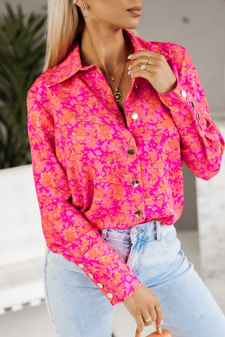 Stilla | Bluse Dame Sort I Business-stil Med Kort Mønster