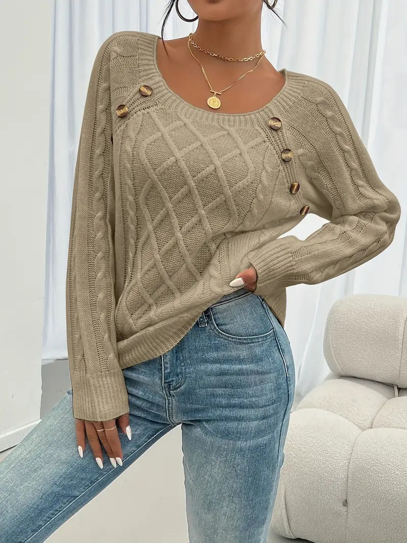 Stilla | Elegant Pullover Af Struktureret Strik