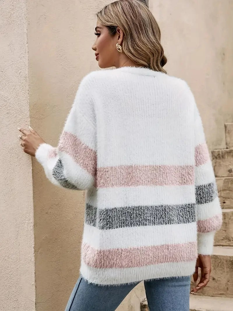 Stilla | Fritid Strikket Sweatshirt Med Lange Ærmer