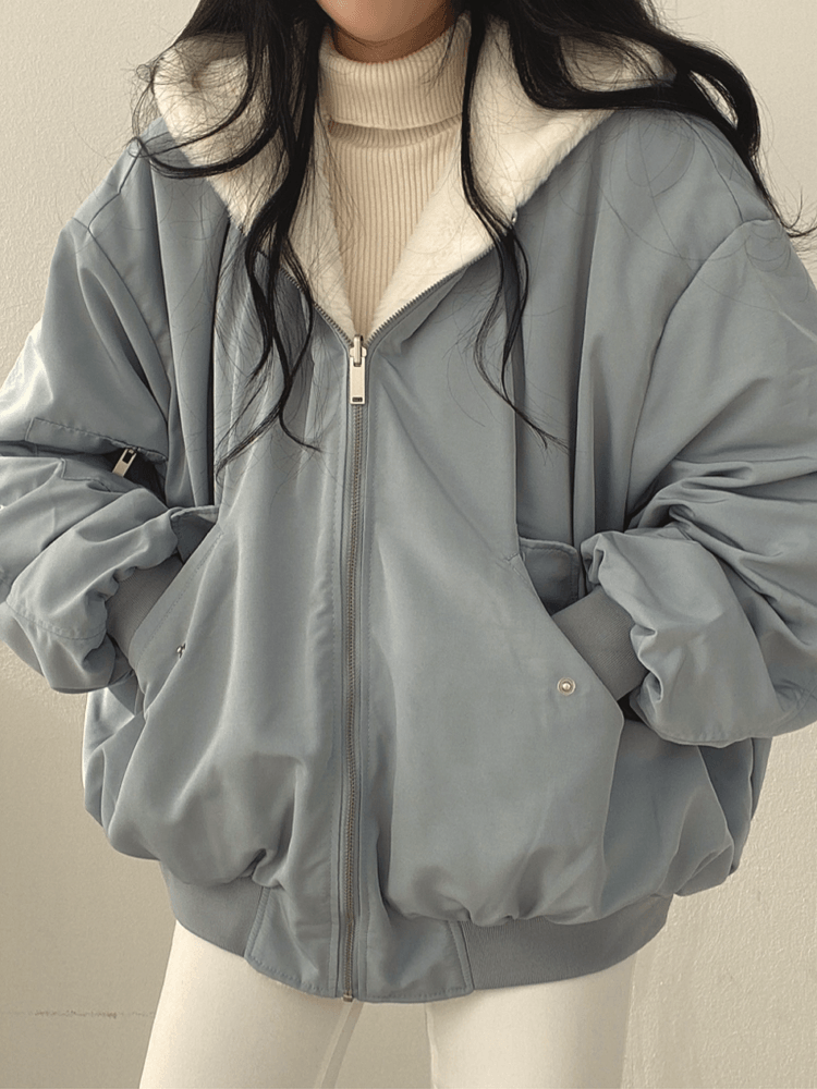 Stilla | Oversize Dobbeltstof Jakke Til Kvinder Med Fleece Foring