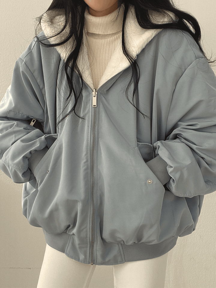 Stilla | Oversize Dobbeltstof Jakke Til Kvinder Med Fleece Foring