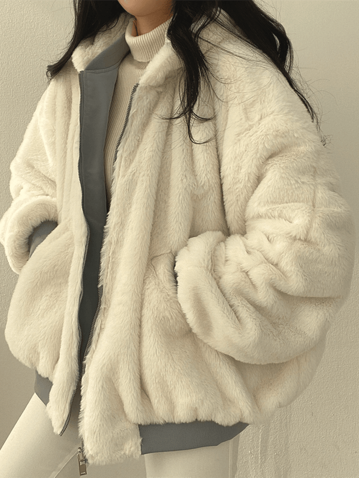 Stilla | Oversize Dobbeltstof Jakke Til Kvinder Med Fleece Foring