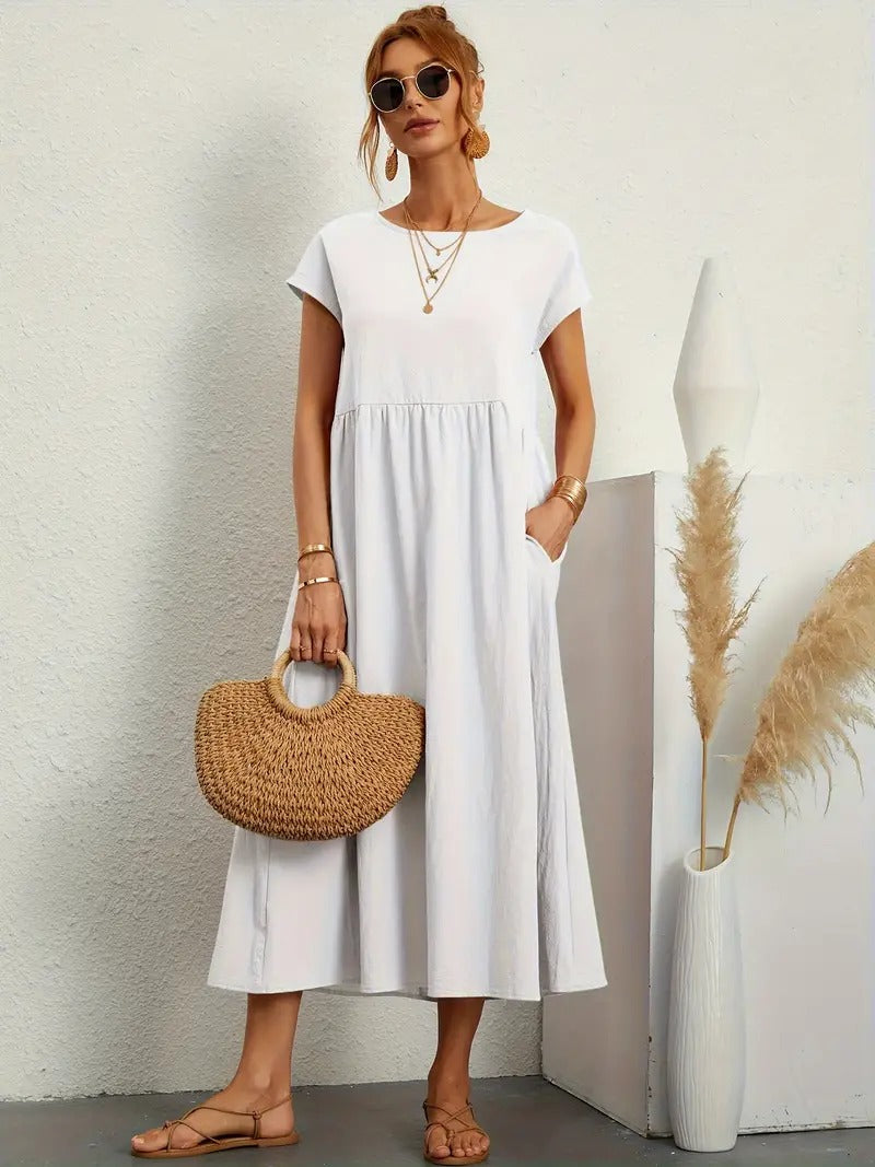 Stilla | Sommerkjole Med Solid Taske