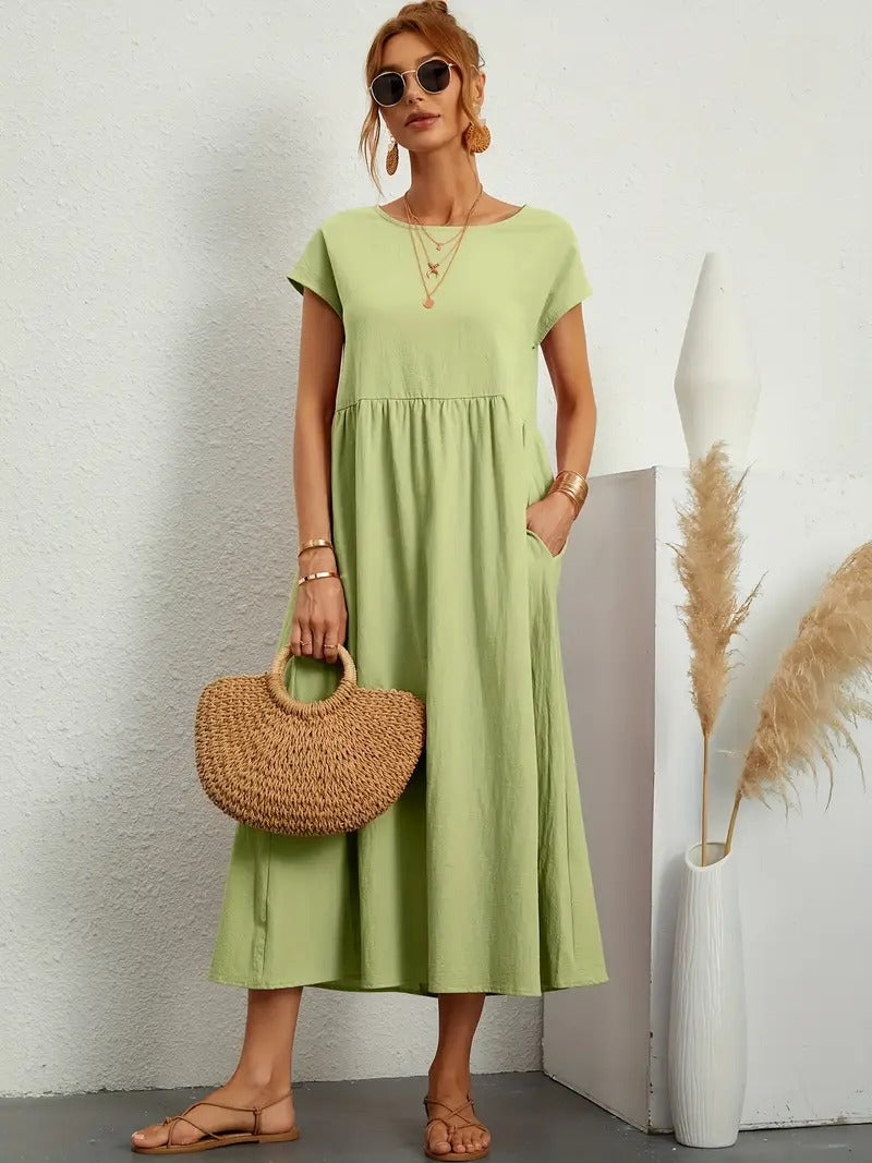 Stilla | Sommerkjole Med Solid Taske