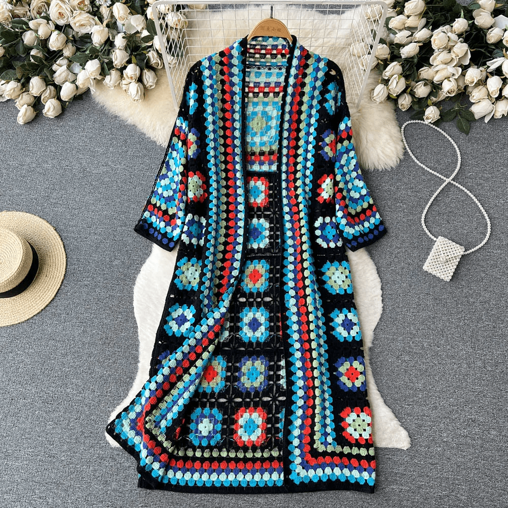 Stilla | Blomster Crochet Jakke Til Damer
