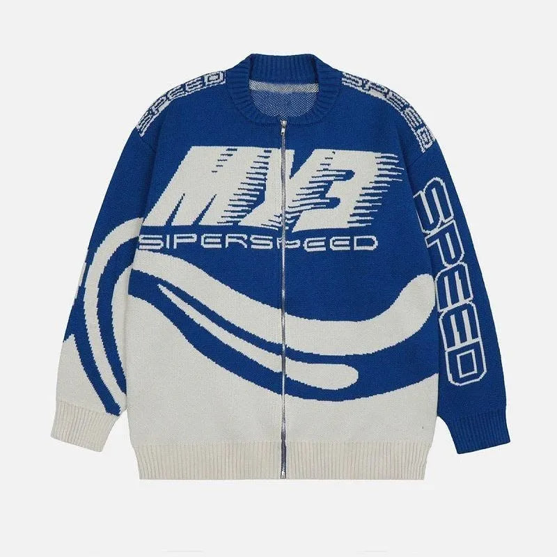 Stilla | Dynamisk Strikpullover Med Lynlås