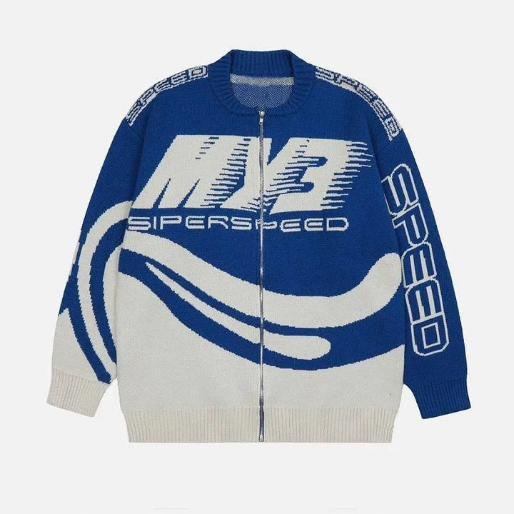 Stilla | Dynamisk Strikpullover Med Lynlås