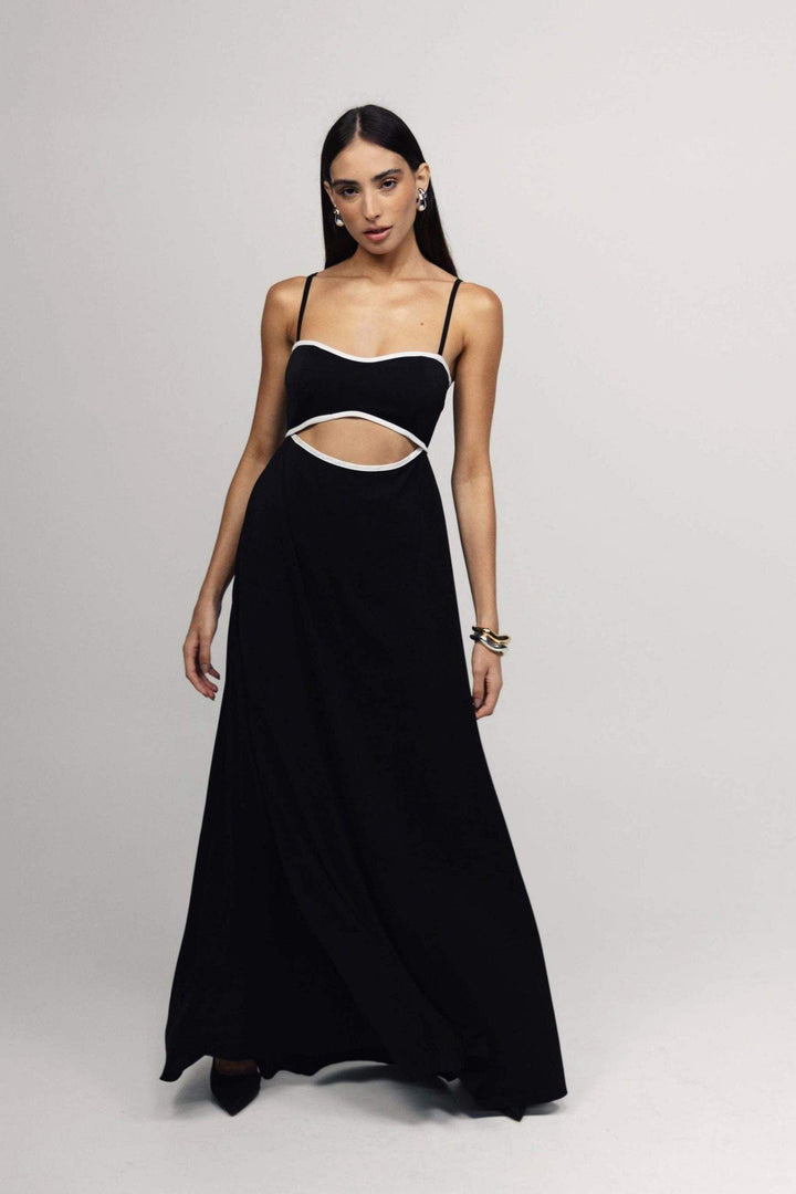Stilla | Back Bow Maxi Kjole Sort