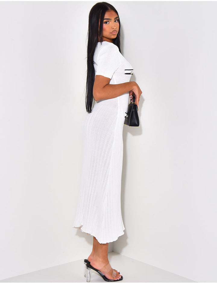 Stilla | Button up Strikket Maxikjole