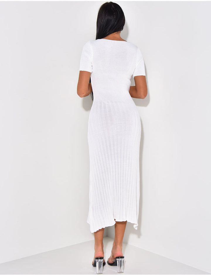 Stilla | Button up Strikket Maxikjole