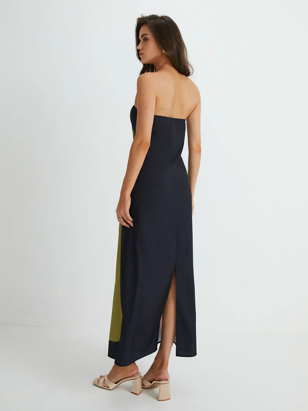 Stilla | Bandeau Midi Kjole Grøn