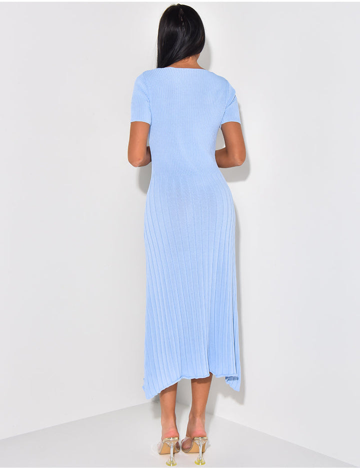 Stilla | Button up Strikket Maxikjole