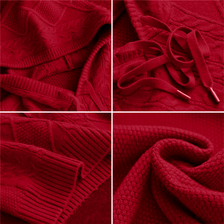 Stilla | Jacquard Trøje Med Hætte