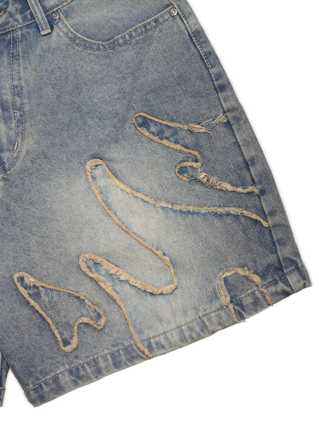 Stilla | Denimshorts Med Lav Talje Og Knælængde