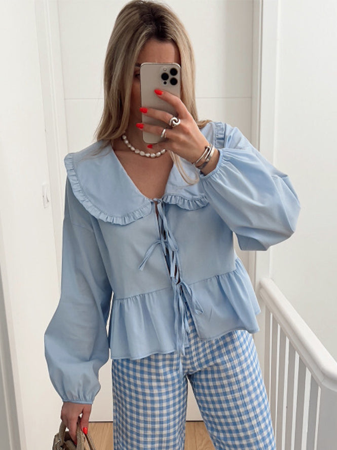 Stilla | Elegante bomulds tanktop med flæser
