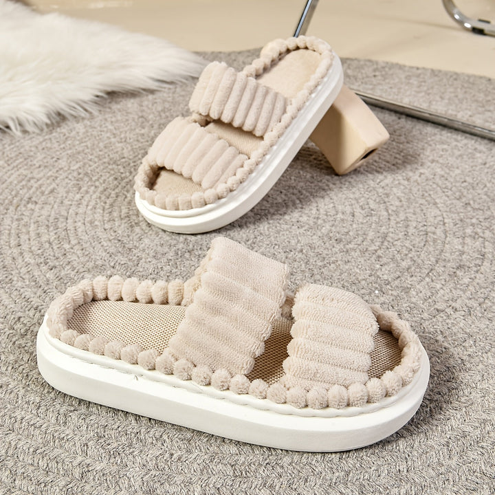 Stilla | Dame Tofarvede Sandaler Stof Med Striber
