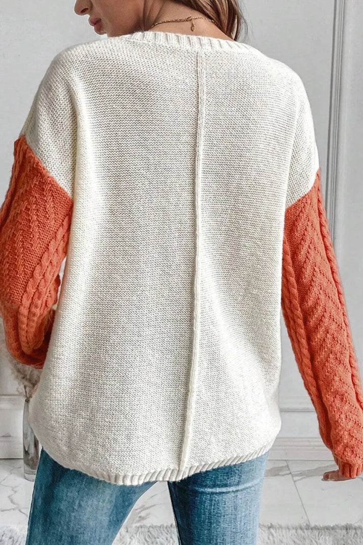 Stilla | Farveblok Strikbluse til damer