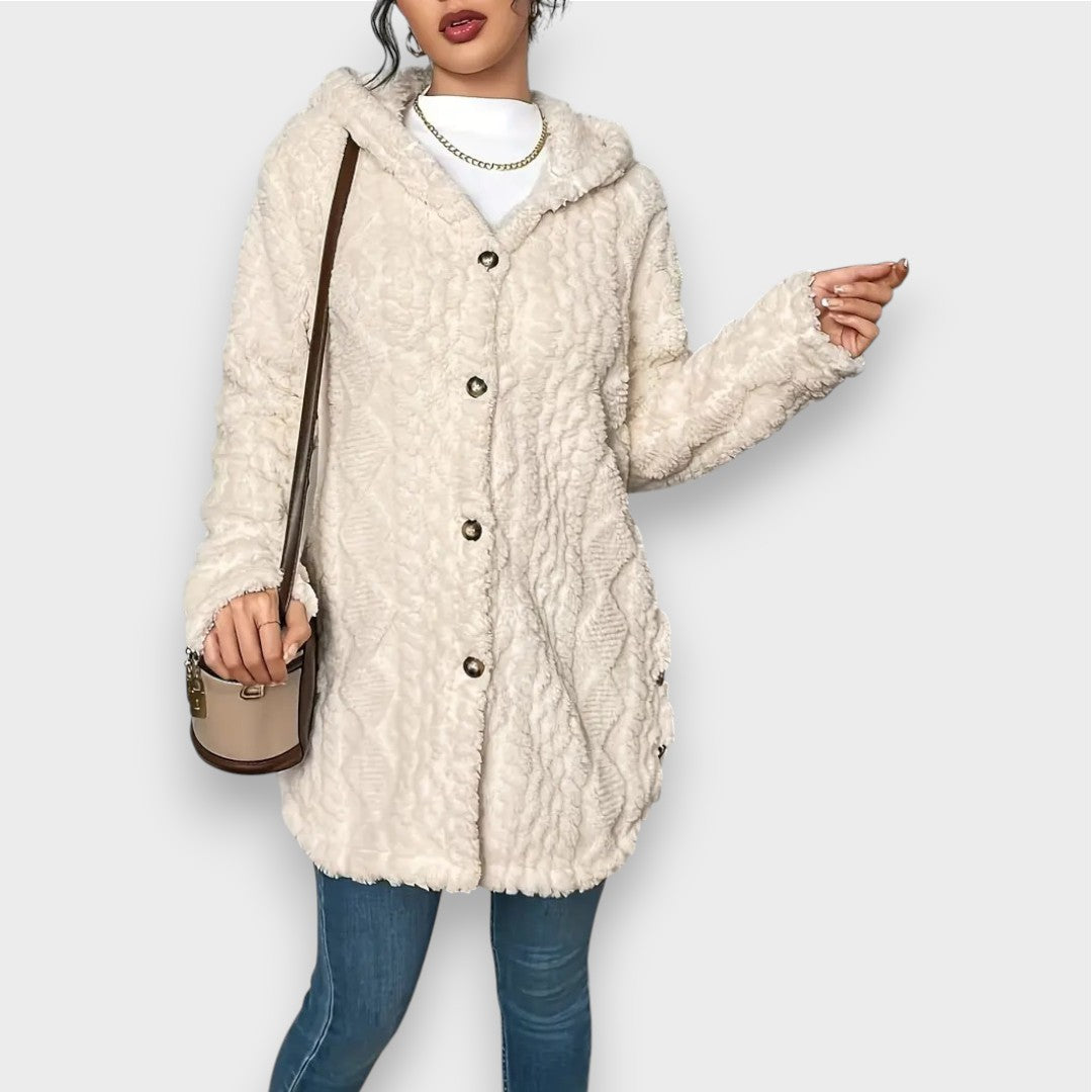 Stilla | Cozy Plush Hættetrøje Cardigan