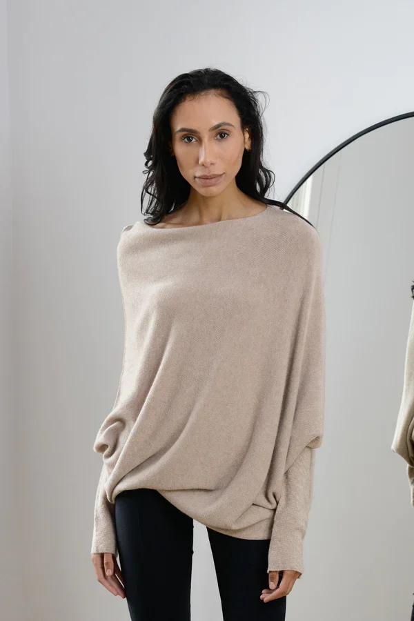 Stilla | Asymmetrisk Draperet Pullover