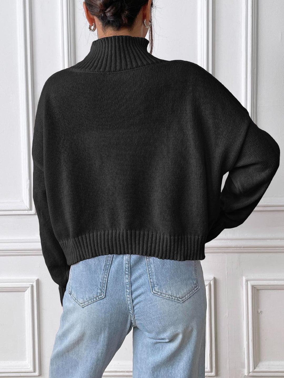 Stilla | Rullekrave sweater med lange ærmer