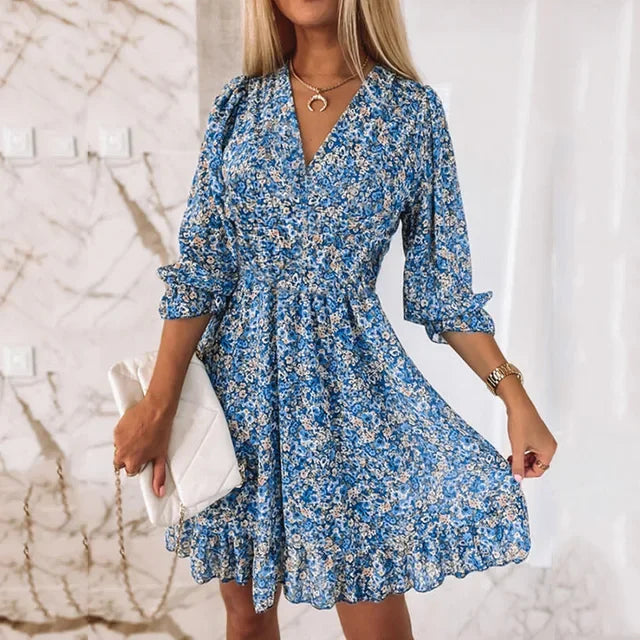 Stilla | Sommerkjole med Boho print og sweater til damer