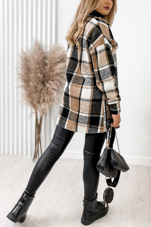 Stilla | Hold Dig Varm Pocketed Plaid Jakke