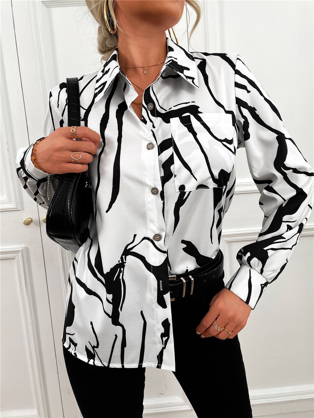Stilla | Bluse med kasjmirtryk