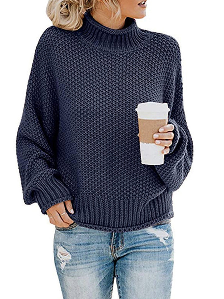 Stilla | Pullover med rullekrave og faldende skuldre
