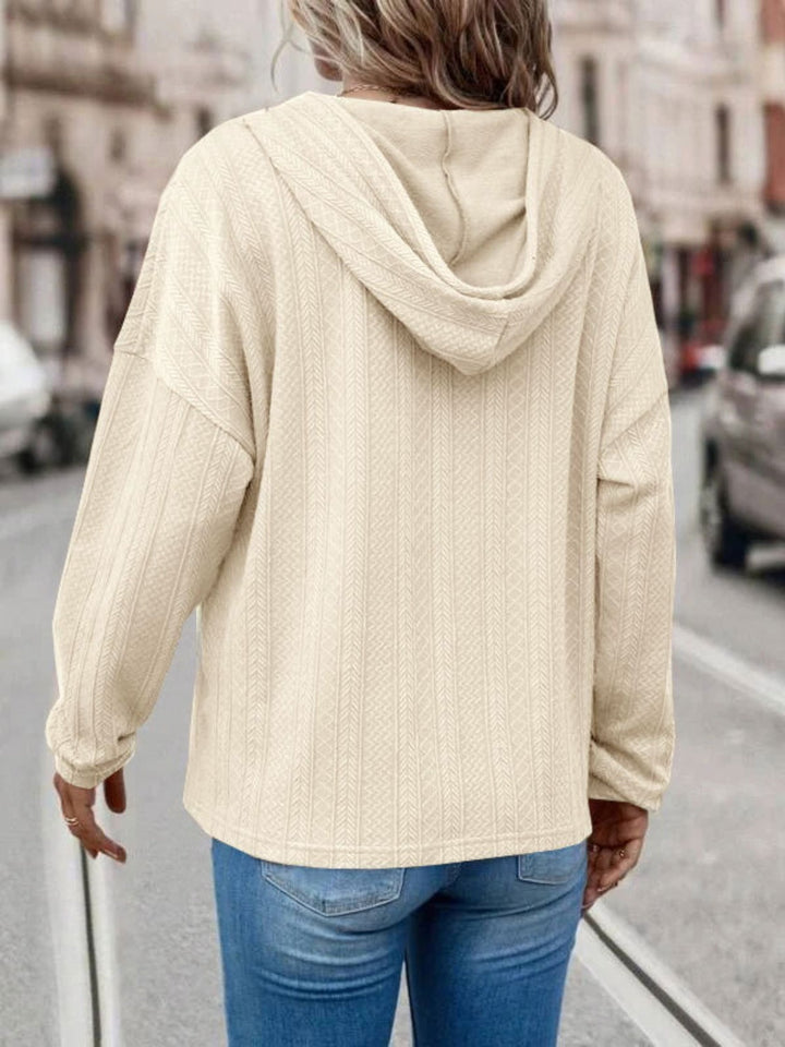 Stilla | Sweatshirt med lange ærmer, hætte, snøre og raglanærmer