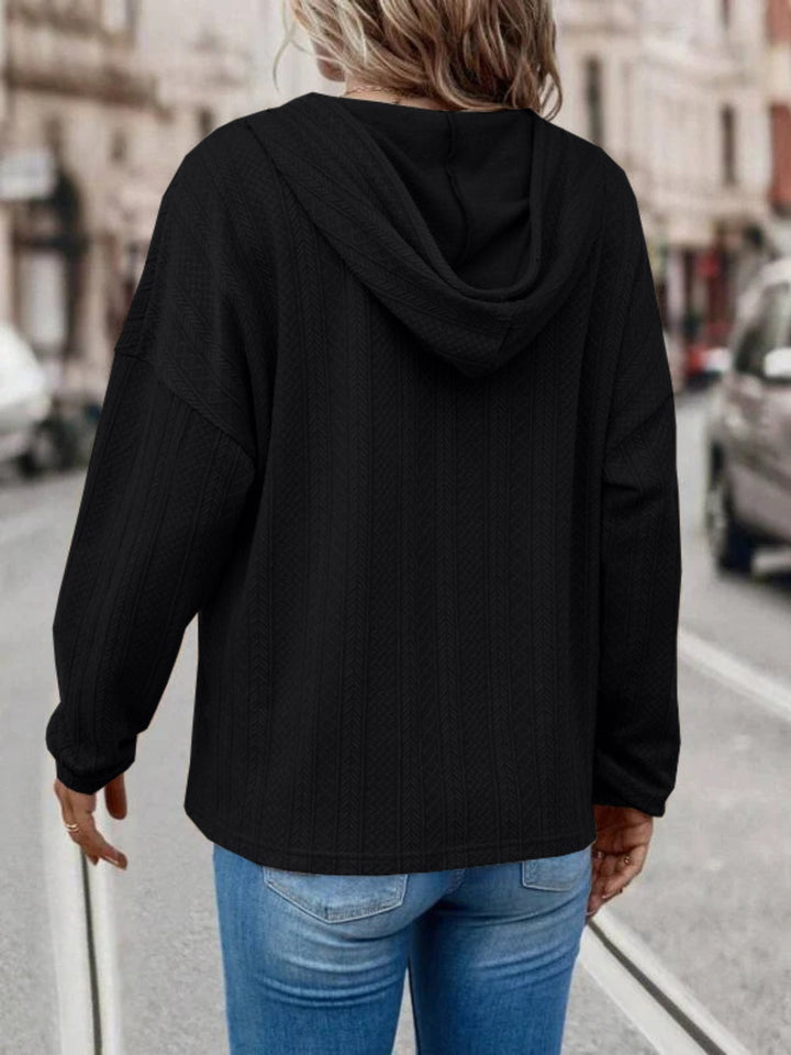 Stilla | Sweatshirt med lange ærmer, hætte, snøre og raglanærmer