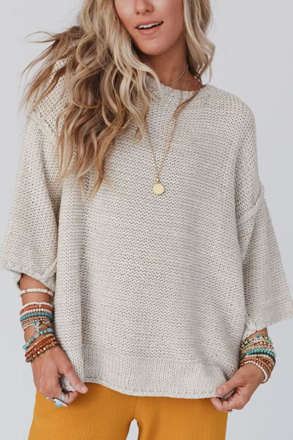 Stilla | Lunt Chunky Strik Sweater med Rund Hals