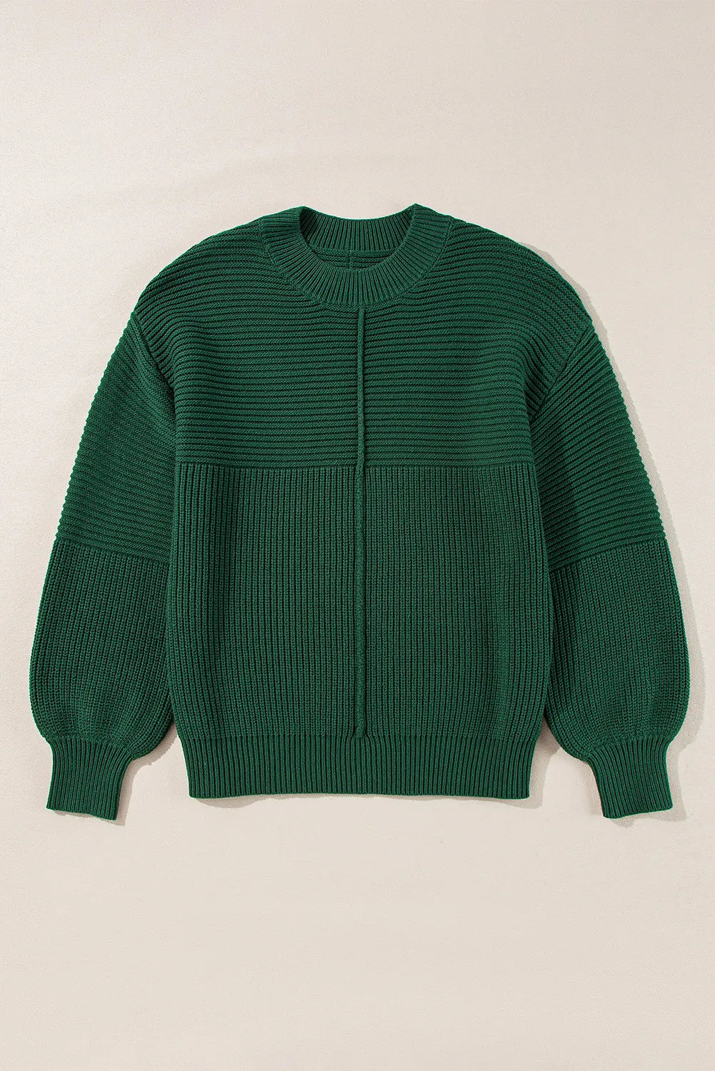 Stilla | Rundhalset Sweater med Dybte Skuldre