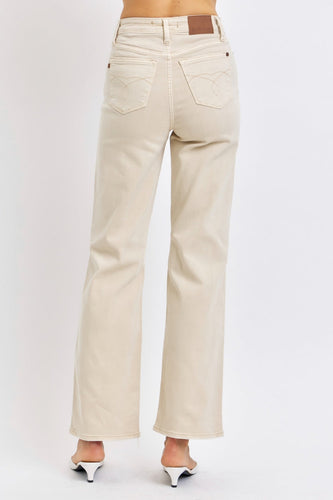 Stilla | Blå Fuldt Strørrelse Høj Talje Distressed Bred Ben Jeans