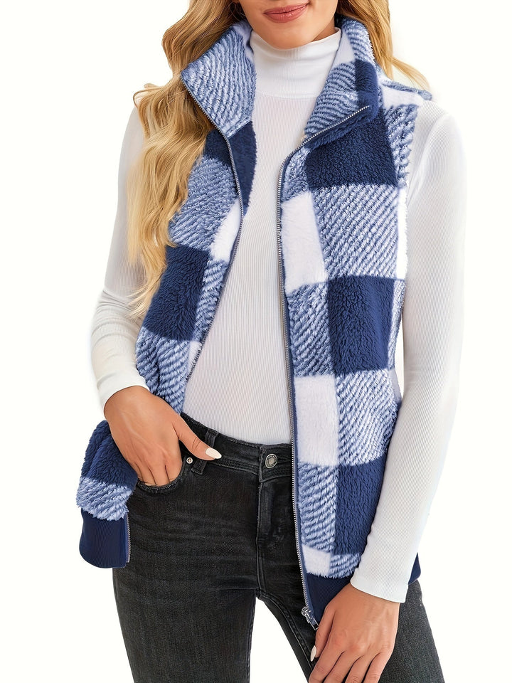 Stilla | Ternet Teddy-cardigan med ståkrave