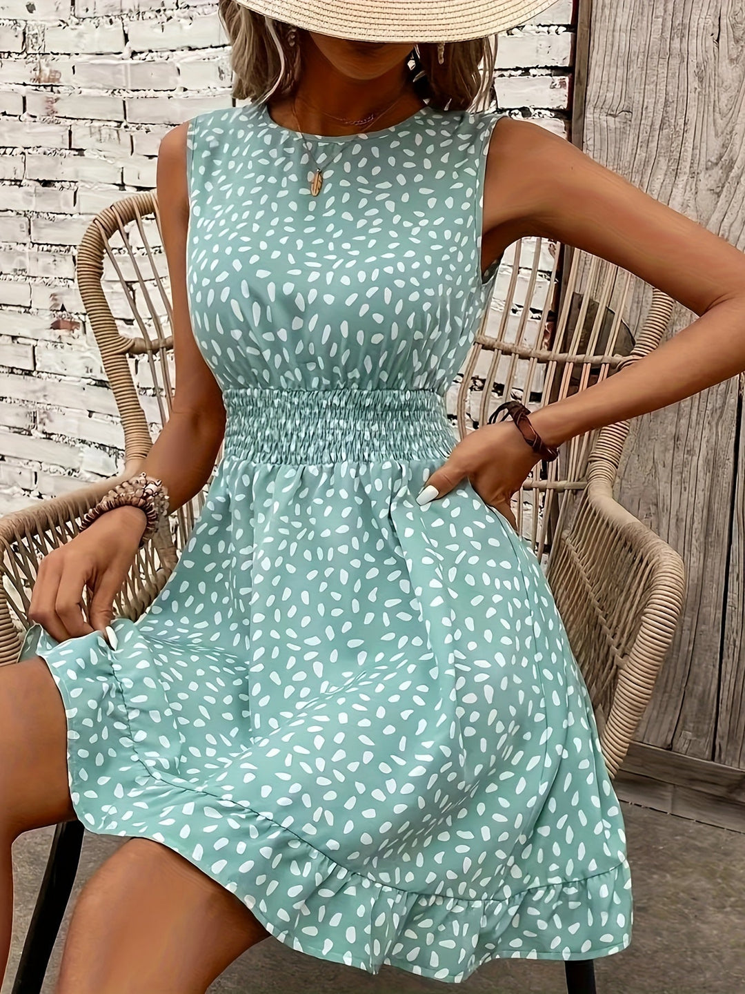 Stilla | Elegant Dame Midi Kjole Med Blomsterprint