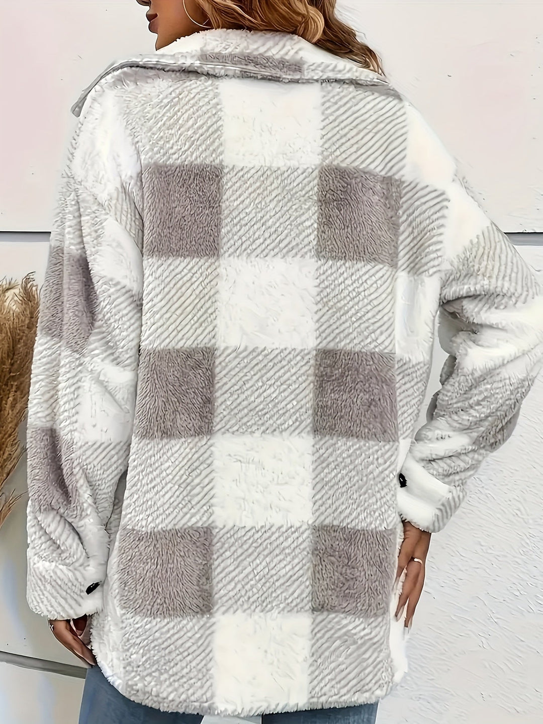Stilla | Rutet Oversize-Jakke