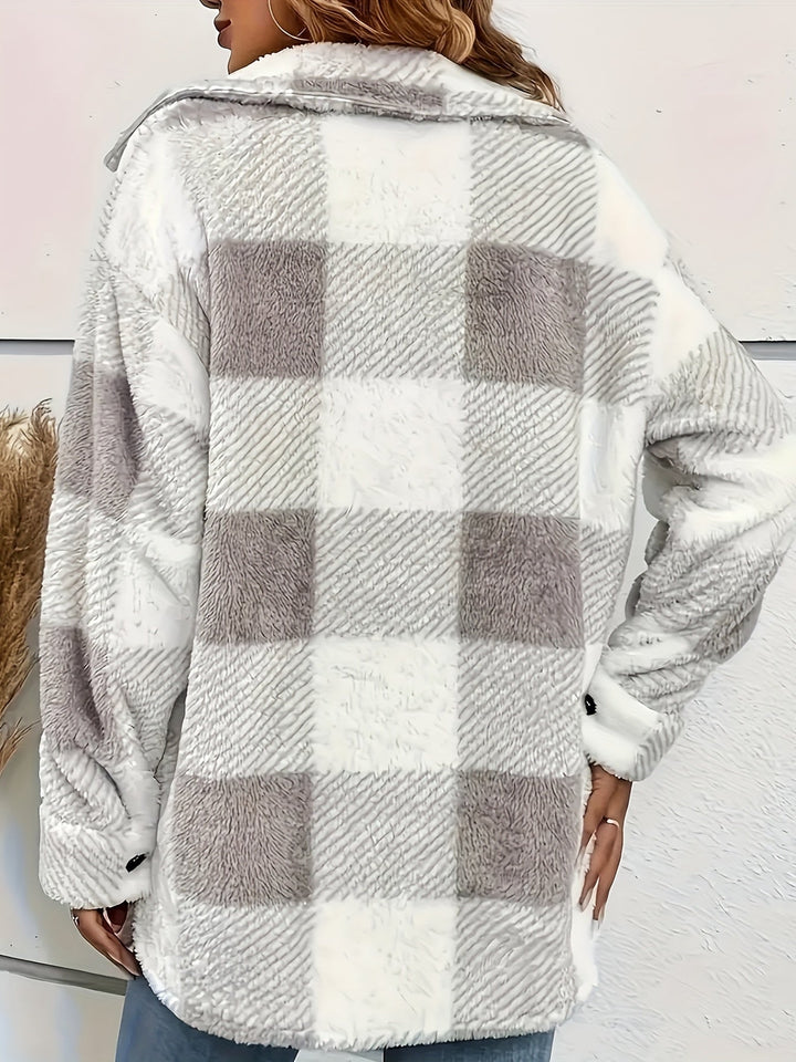 Stilla | Rutet Oversize-Jakke