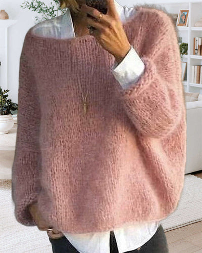 Stilla | Pullover med farvedetalje ved nakken