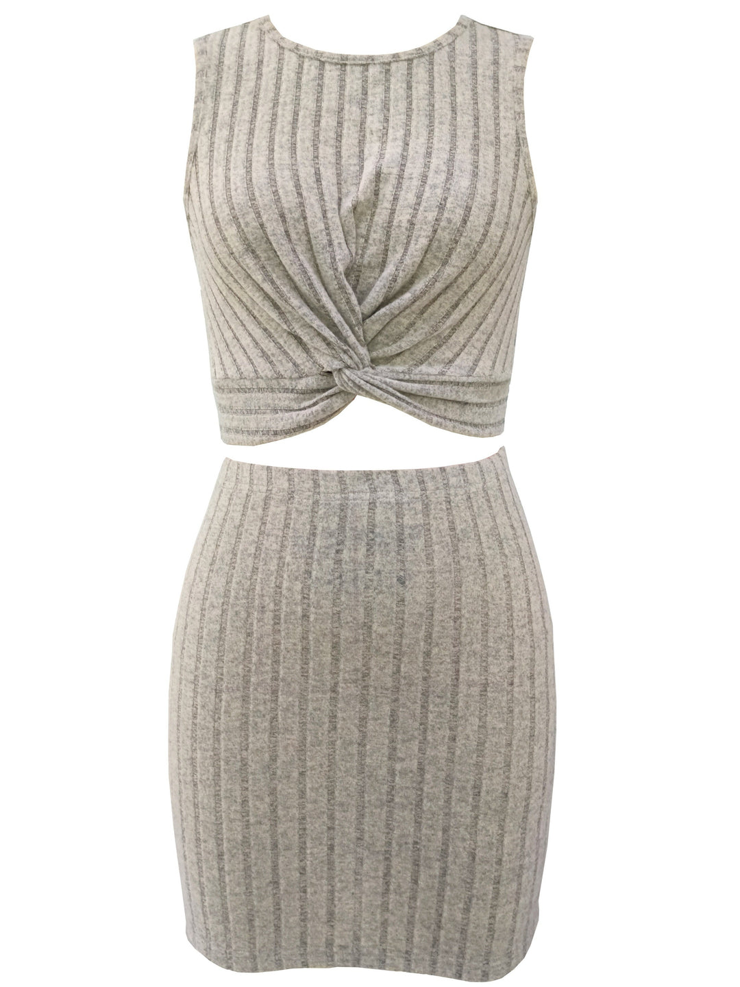 Stilla | Sæt Med Crop Twist Tanktop Og Tætsiddende Nederdel