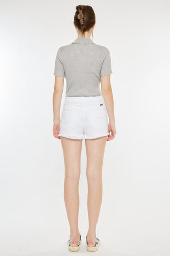 Stilla | Raw Hem Distressed Denim Shorts