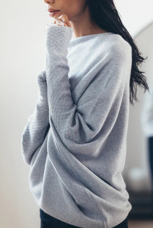 Stilla | Asymmetrisk draperet pullover