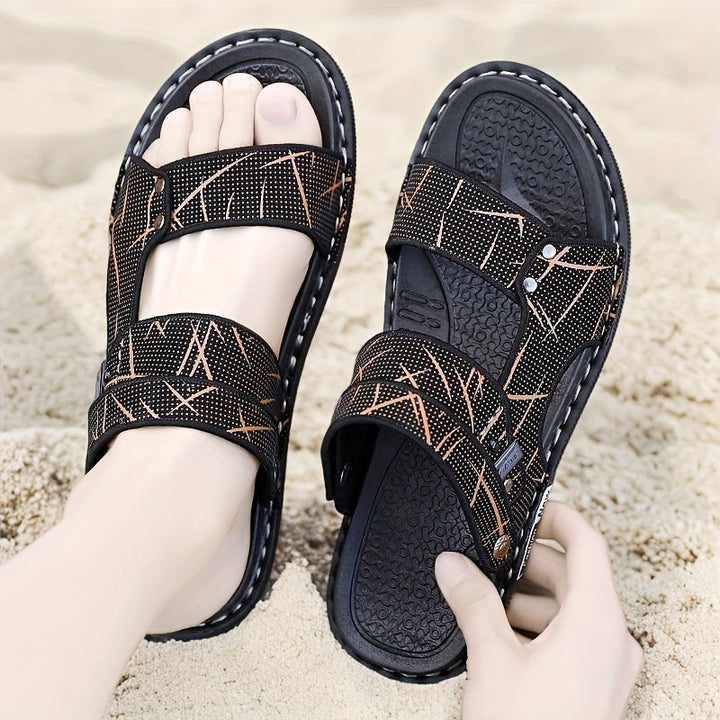 Stilla | Herren Lette Sandaler Åndbare Slip on Strandklip Med Gummisål